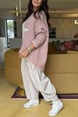 Big Softie Star Slouch Knit Rose -